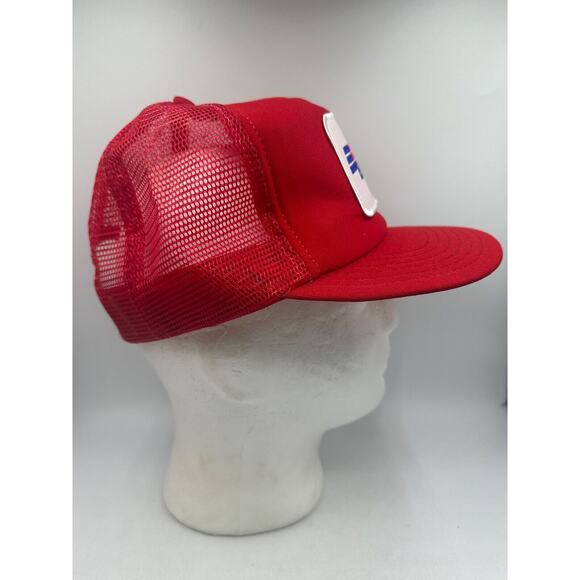 Vtg EnClean Trucker Hat Patch Environmental Cleaning Red Mesh Foam Snapback - Picture 3 of 9